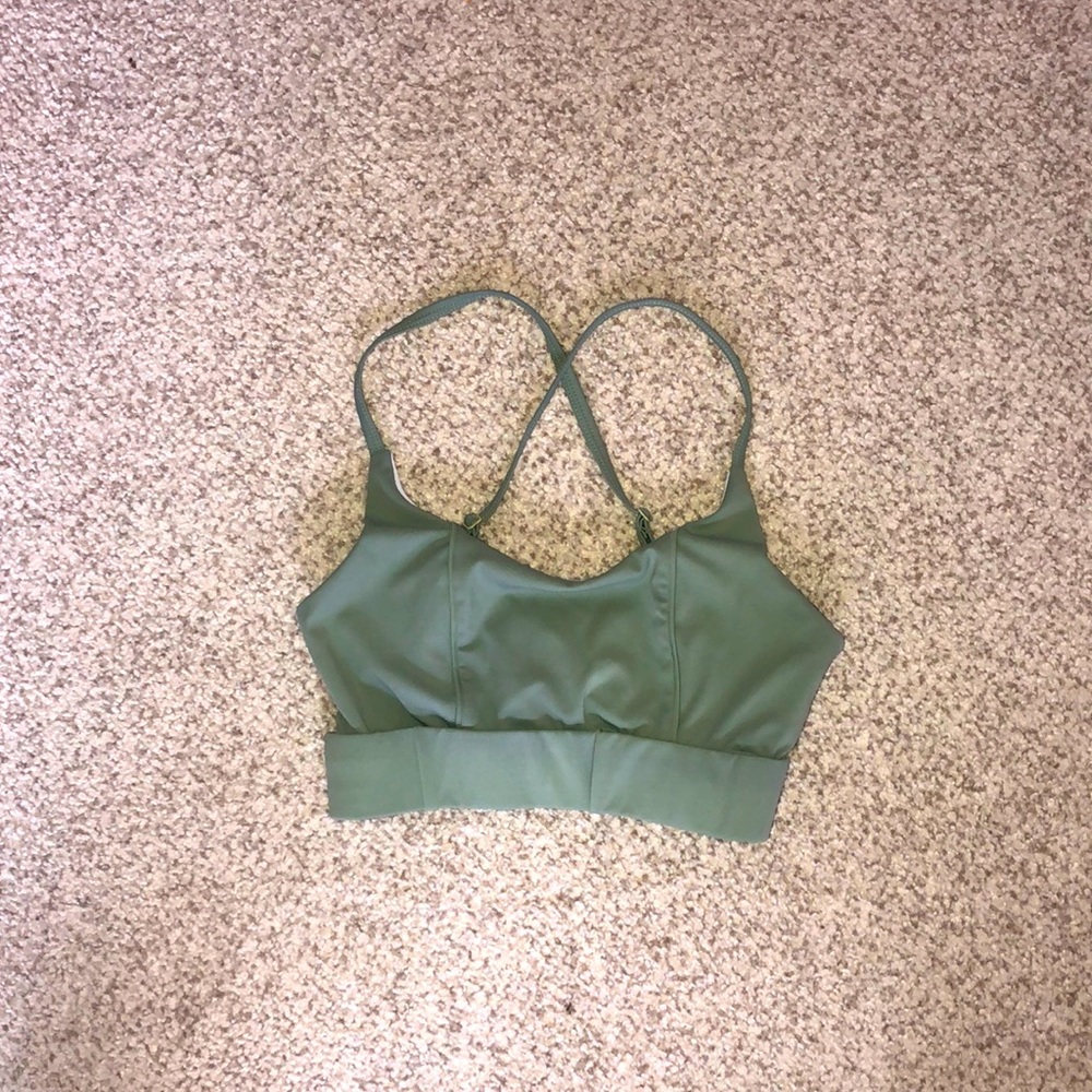 Sage green sports bra
